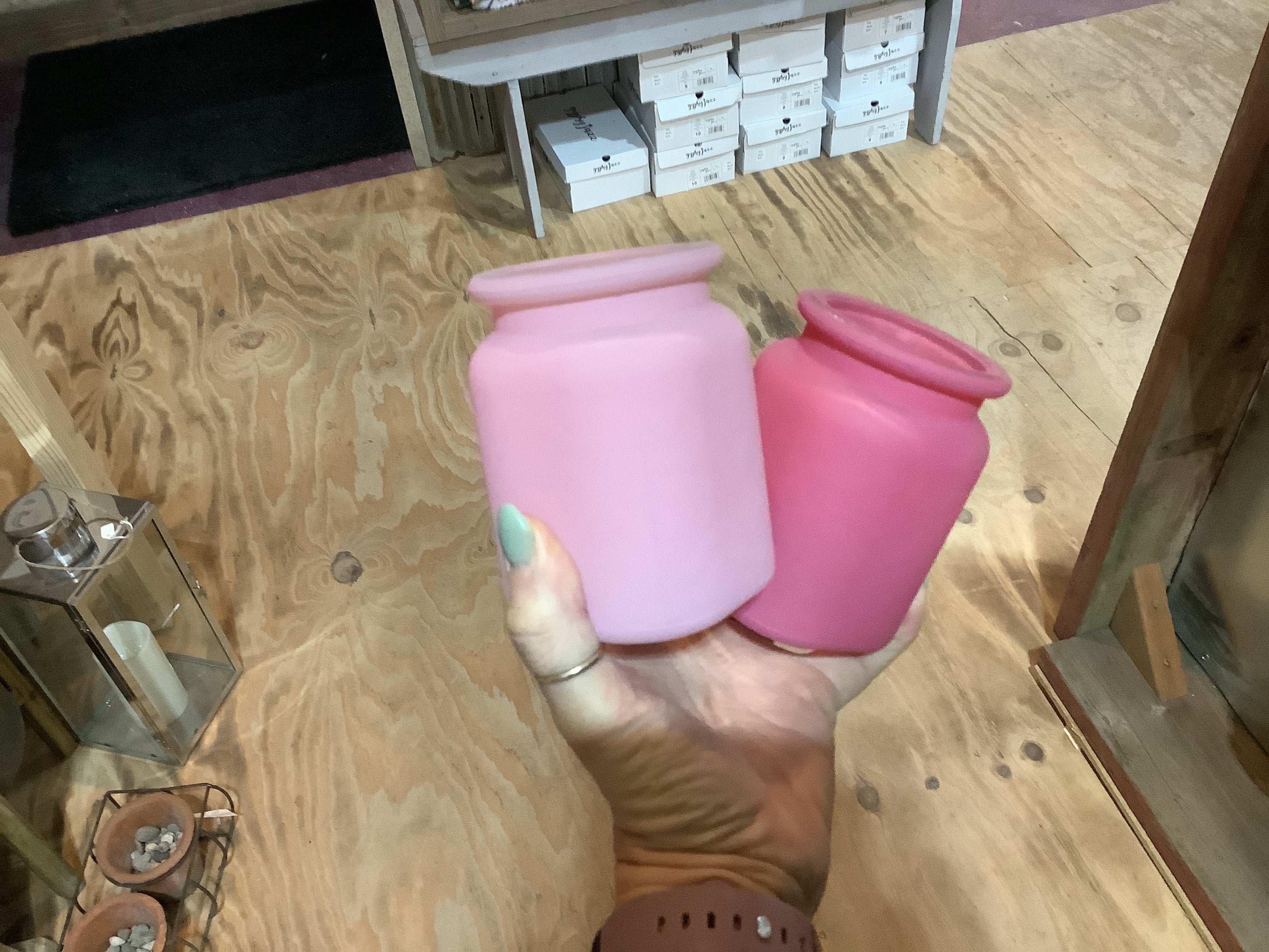 K small pink vase