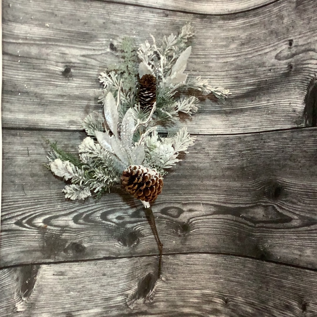 K Snow Pine with Cone Spray