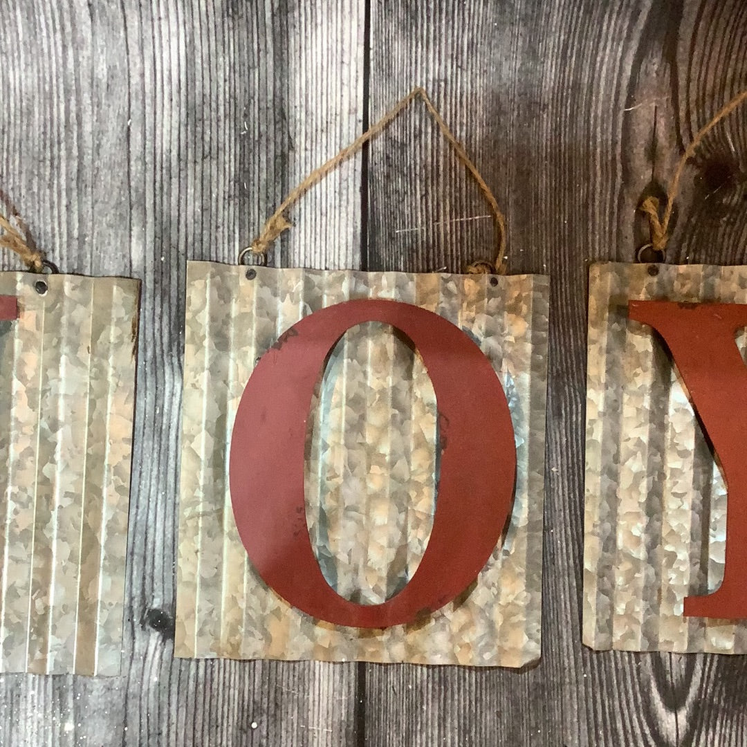 K Joy Metal Sign