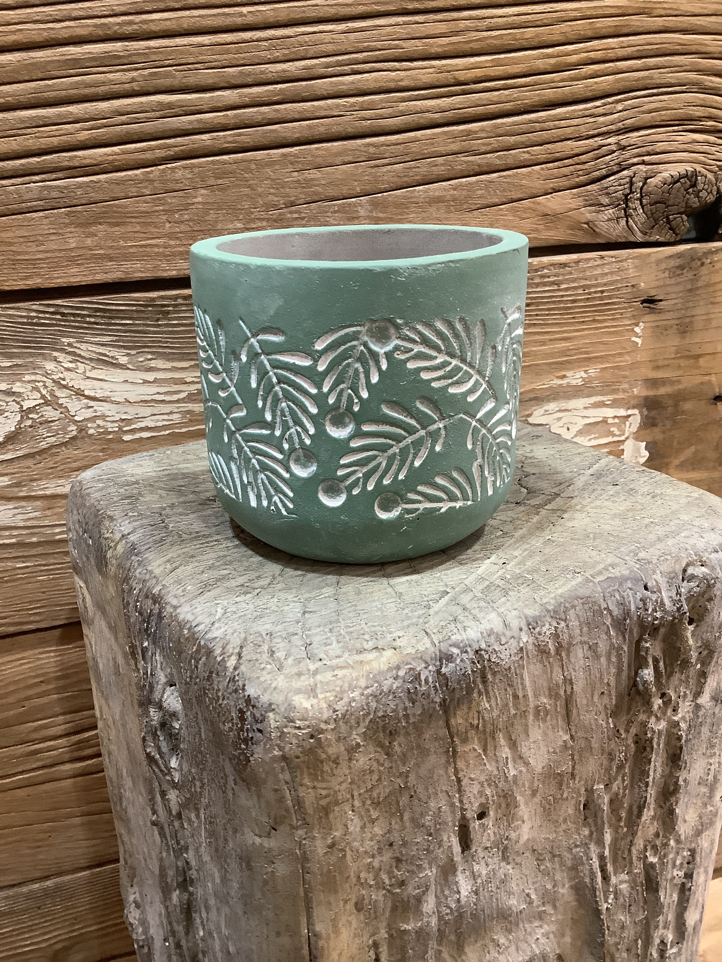 Sage Floral Planter