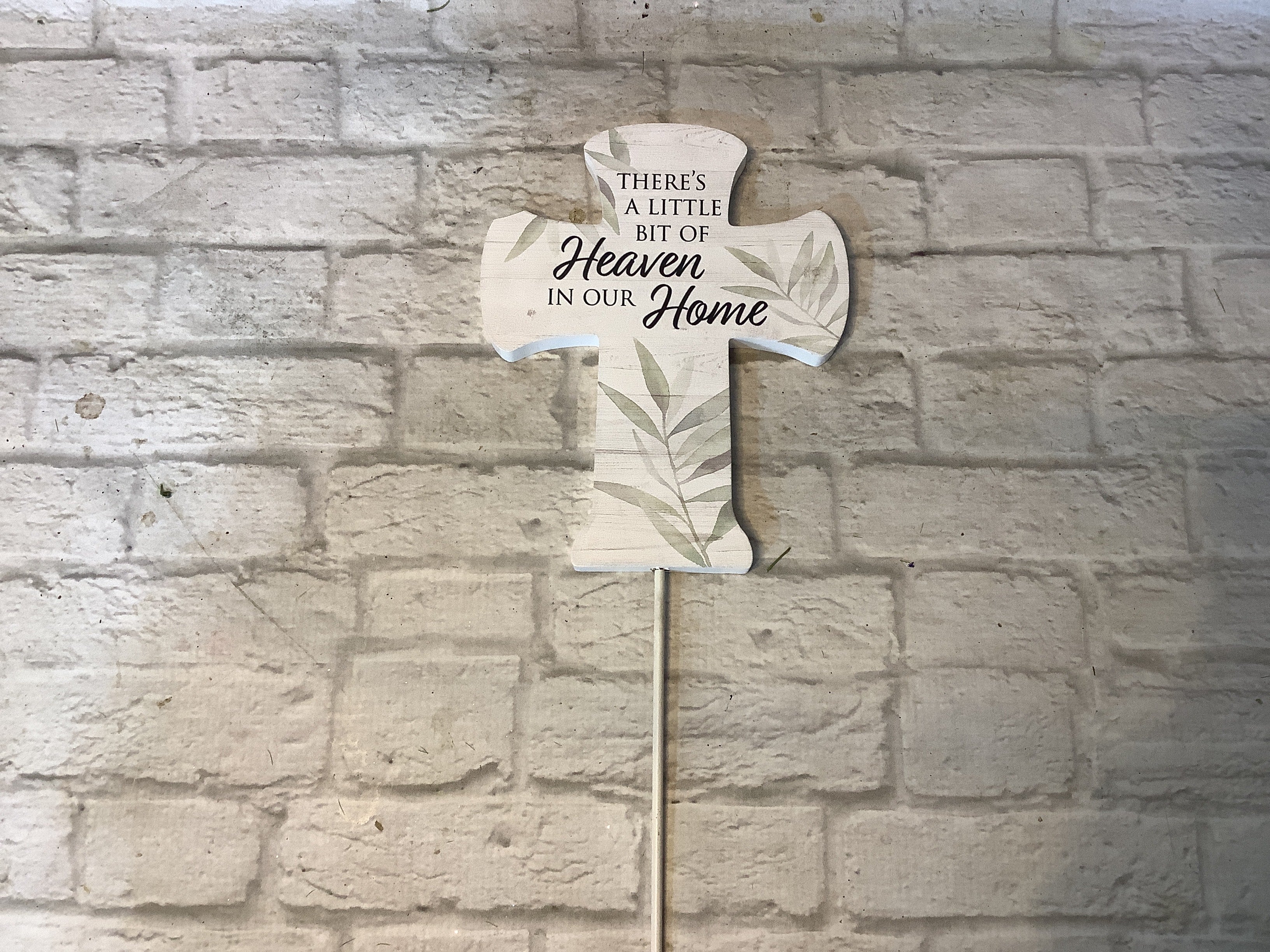 K Heaven in our home cross stake