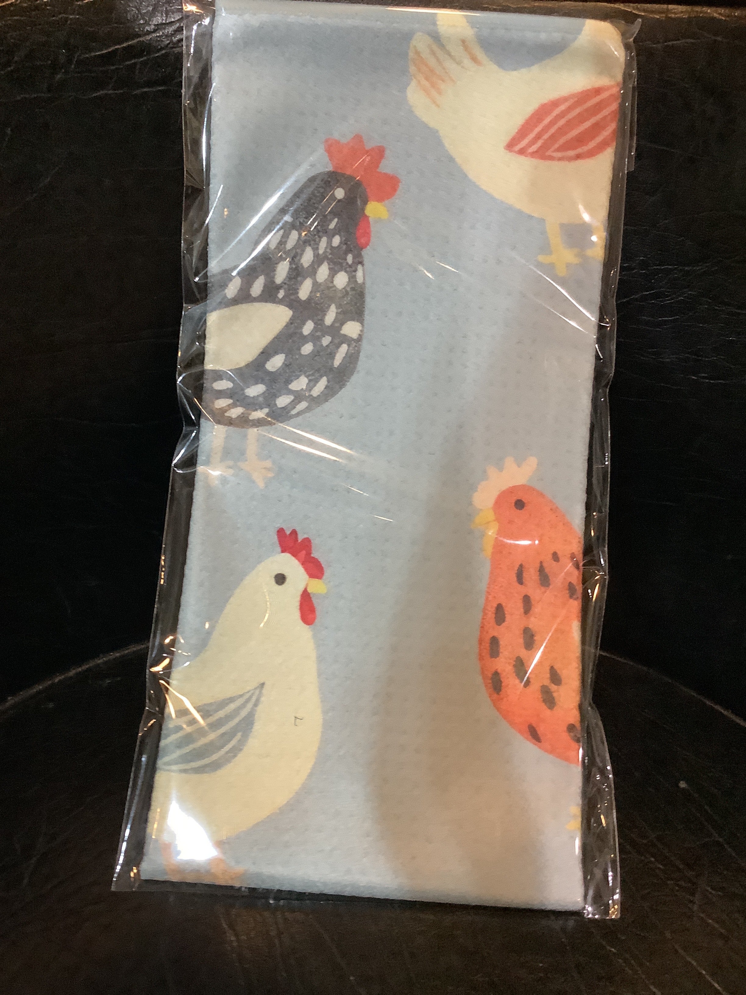 K-Blue chicken waffle weave kitchen tea towel -canary road
