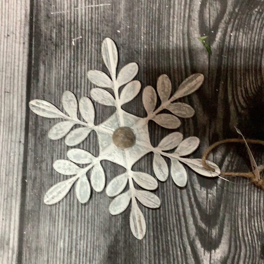K Metal Snowflake Ornament