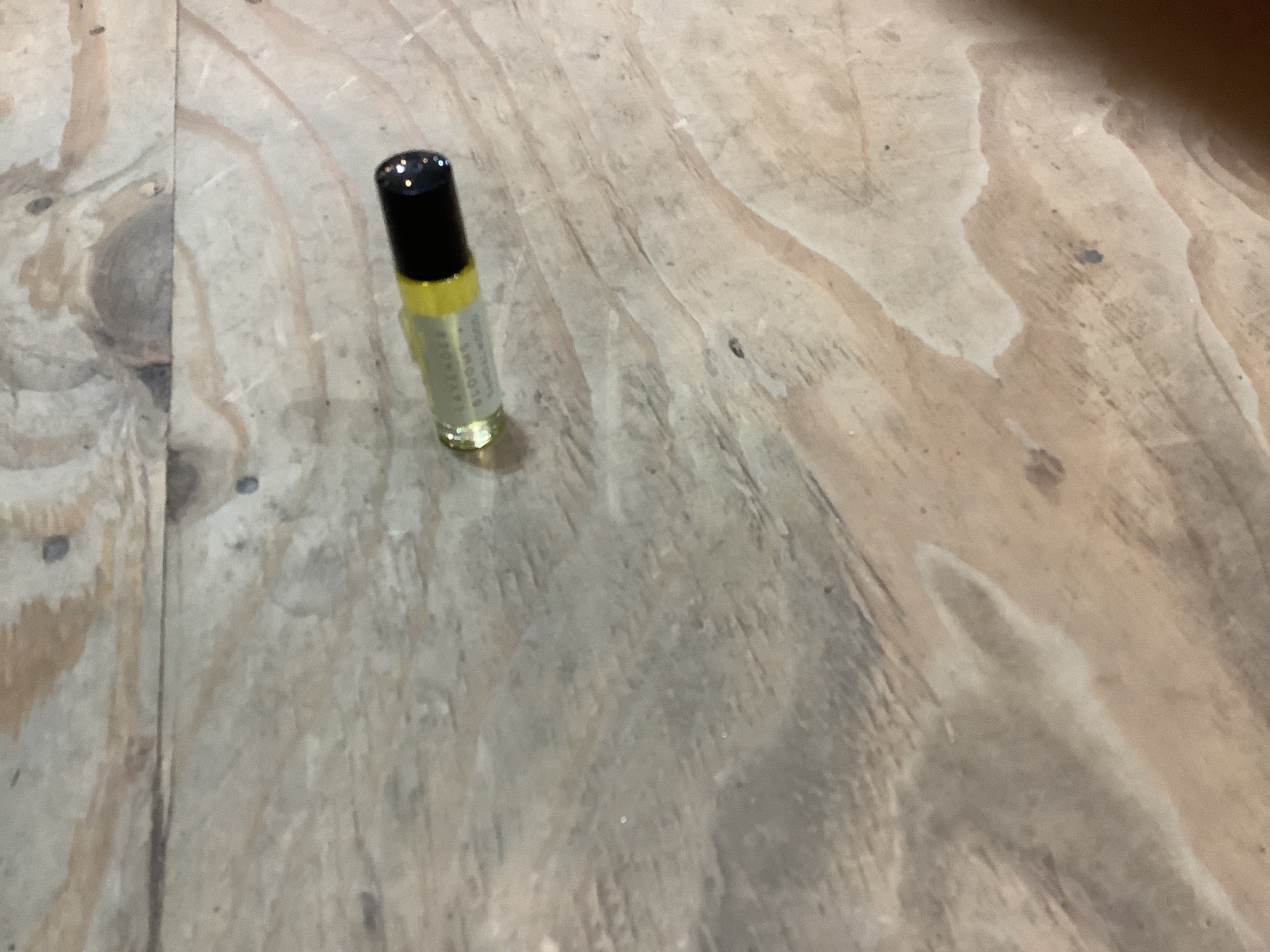 K-roll on perfume, lavender blooms