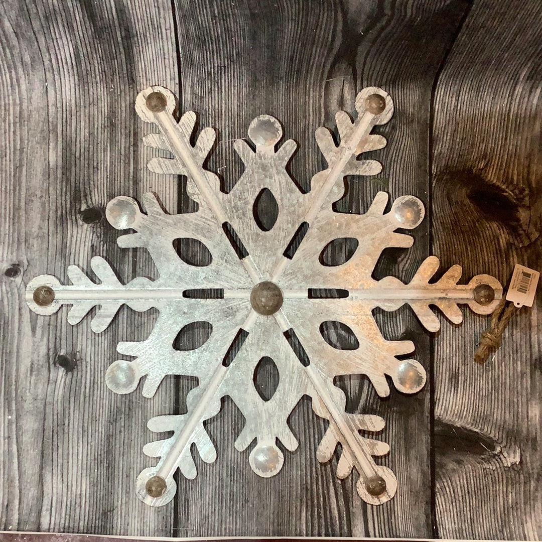 K Large Metal Snowflake