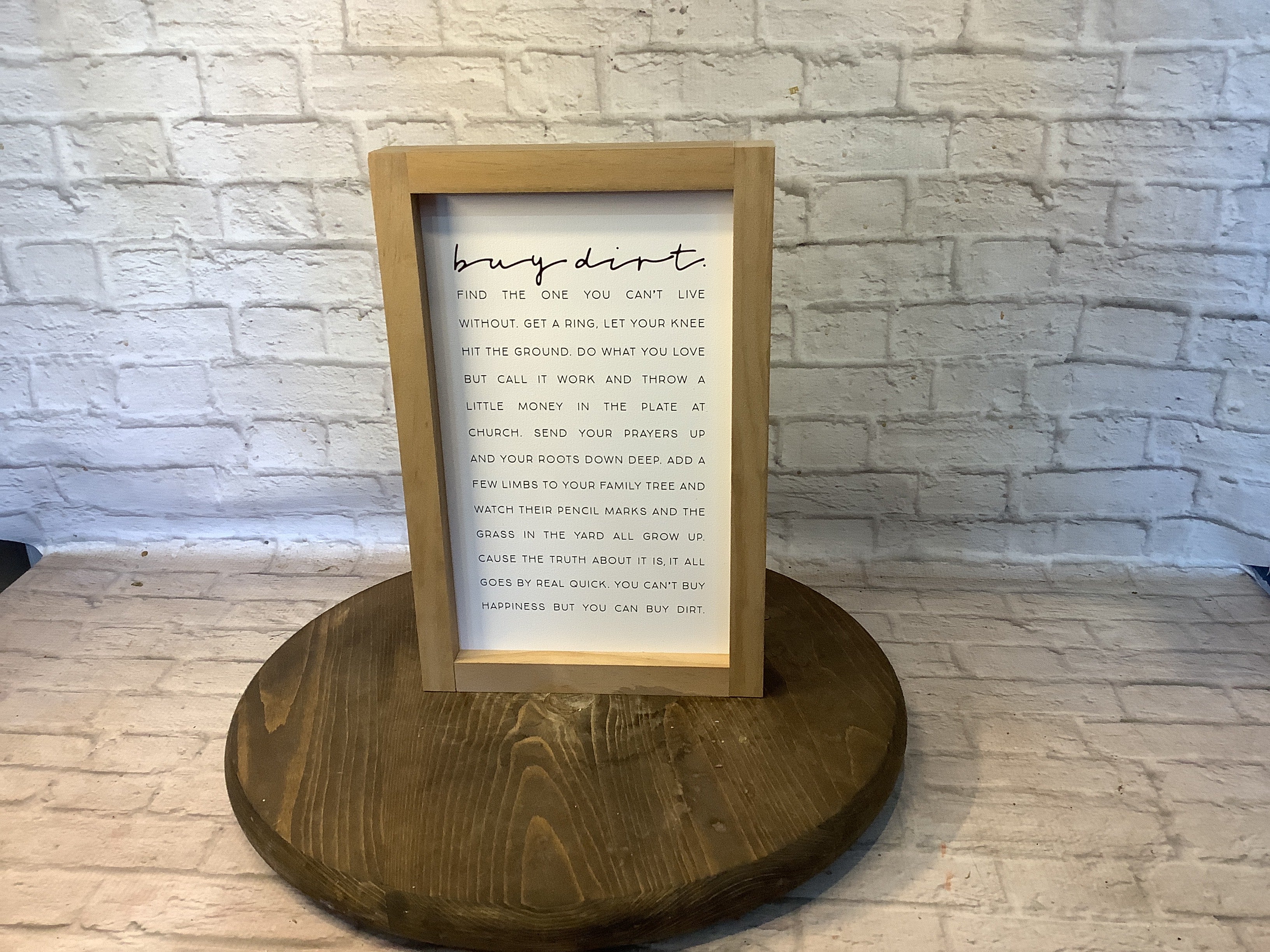 Buy dirt sign