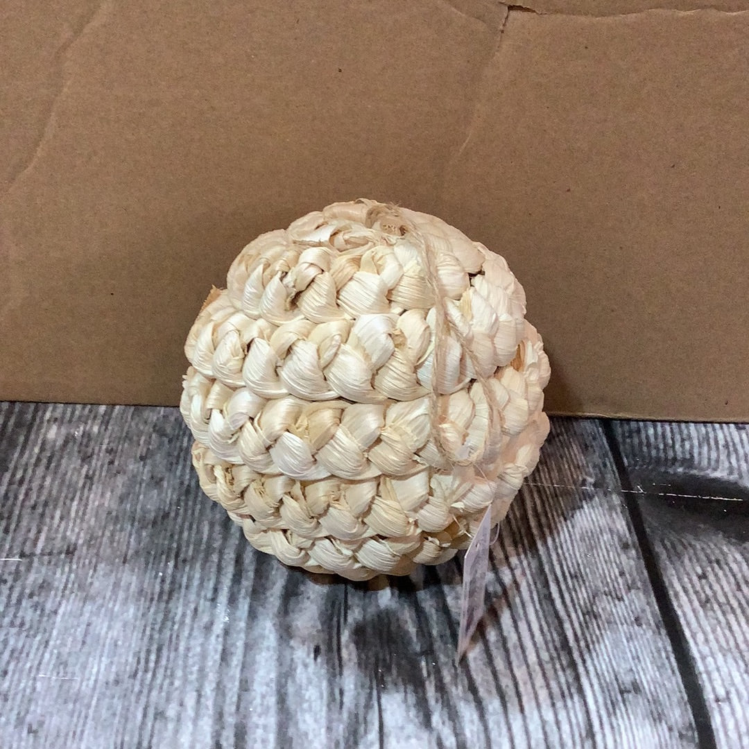 K 4.75” Rattan Ball Ornament