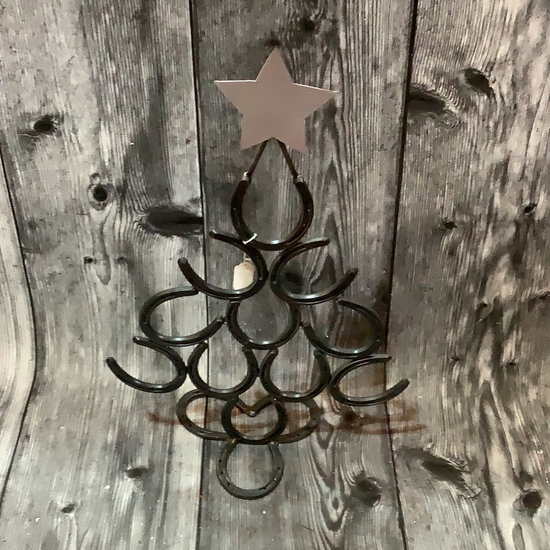 K Metal Horse Shoe Tree with Star