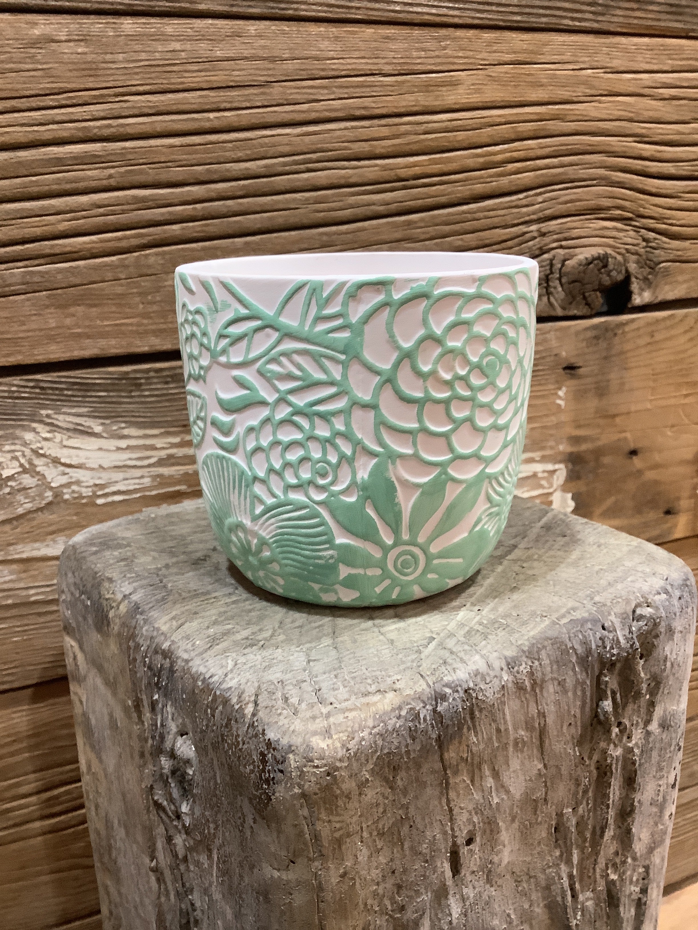Floral Ceramic Planter