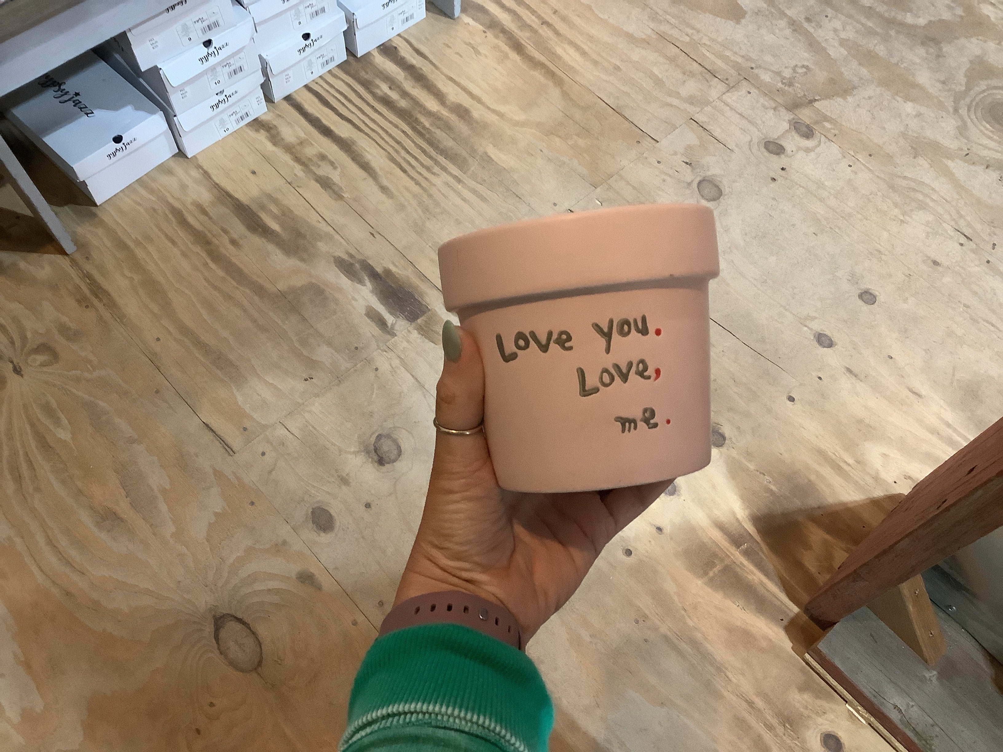 K pink love you pot