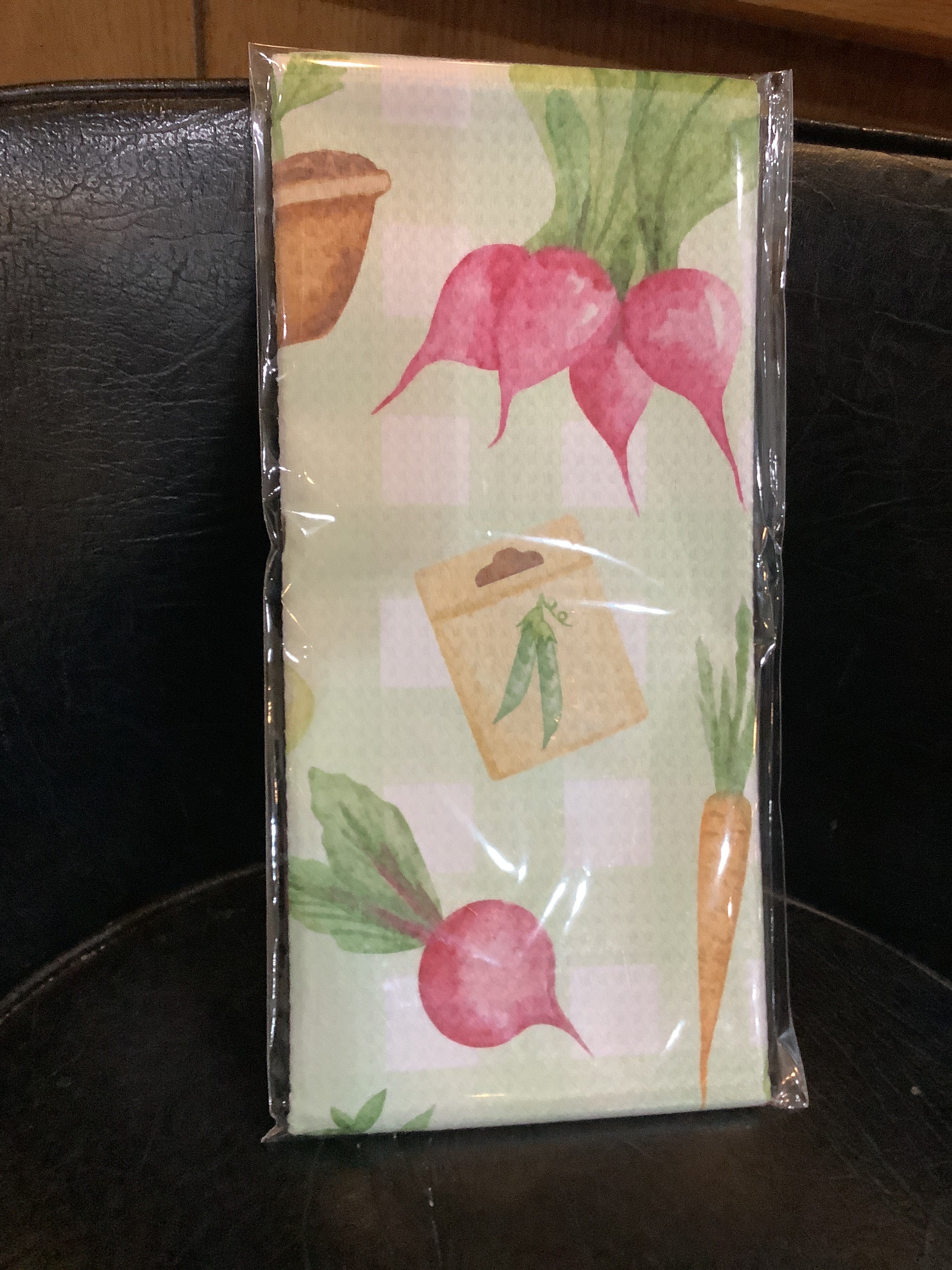 K-Garden Veggies waffle weave kitchen towels, canary road