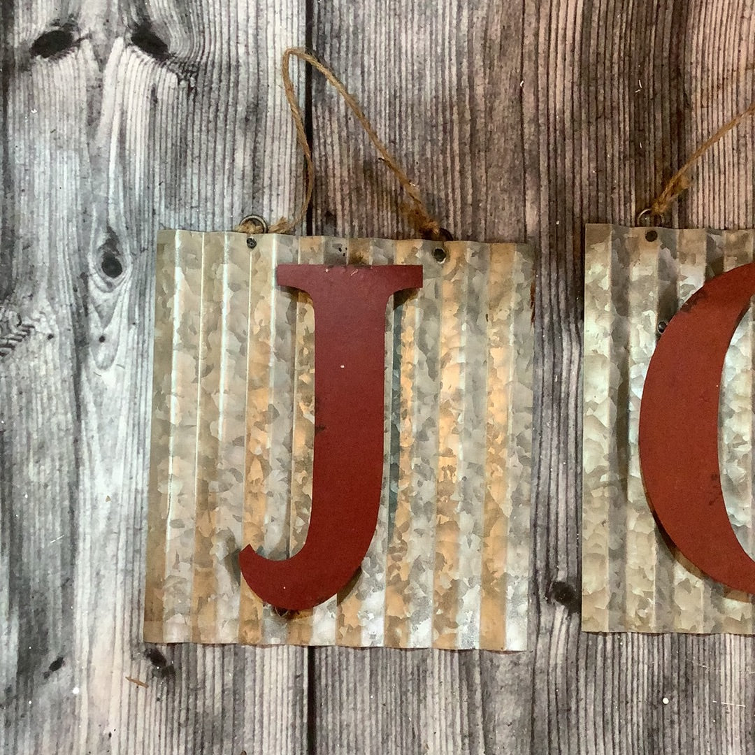 K Joy Metal Sign