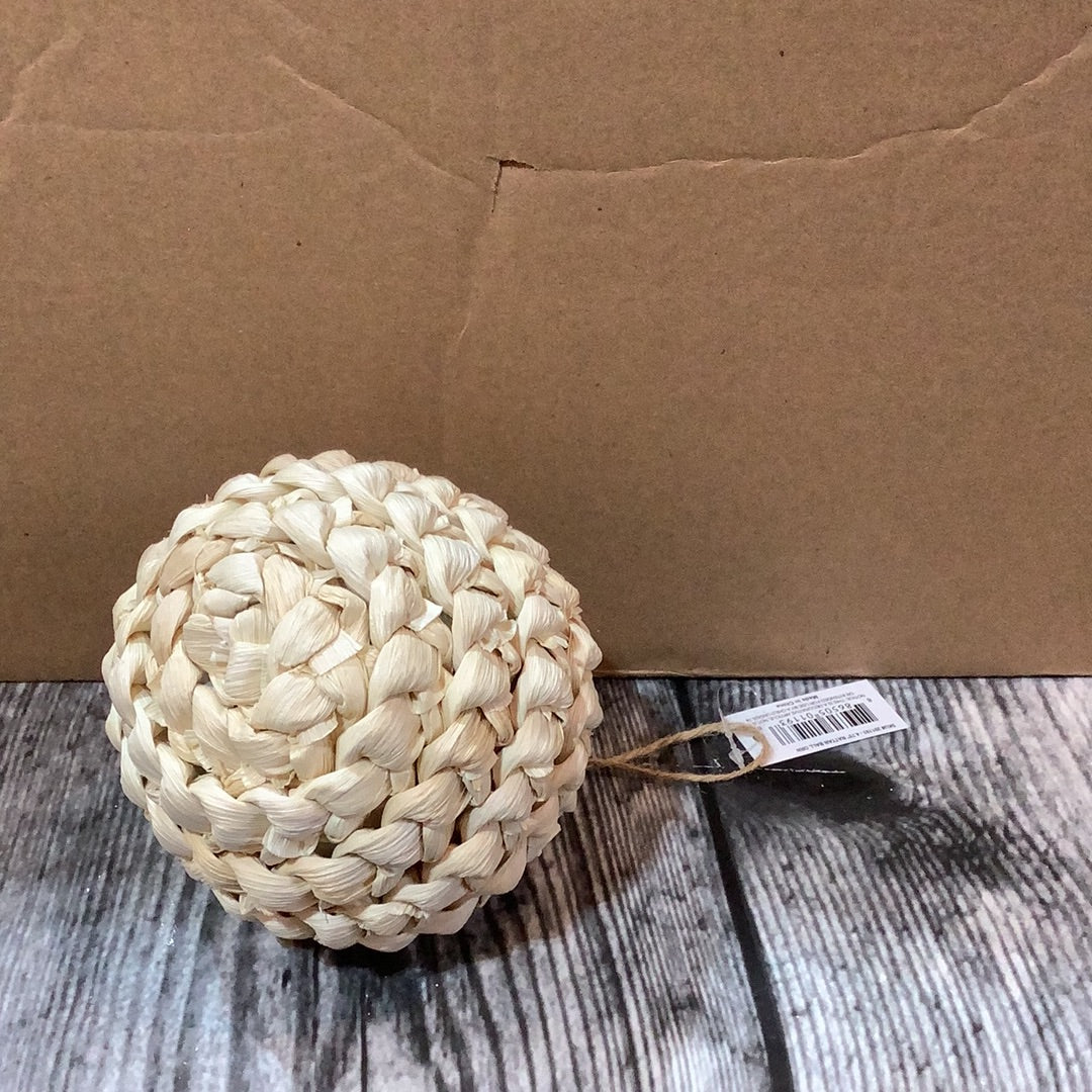 K 4.75” Rattan Ball Ornament