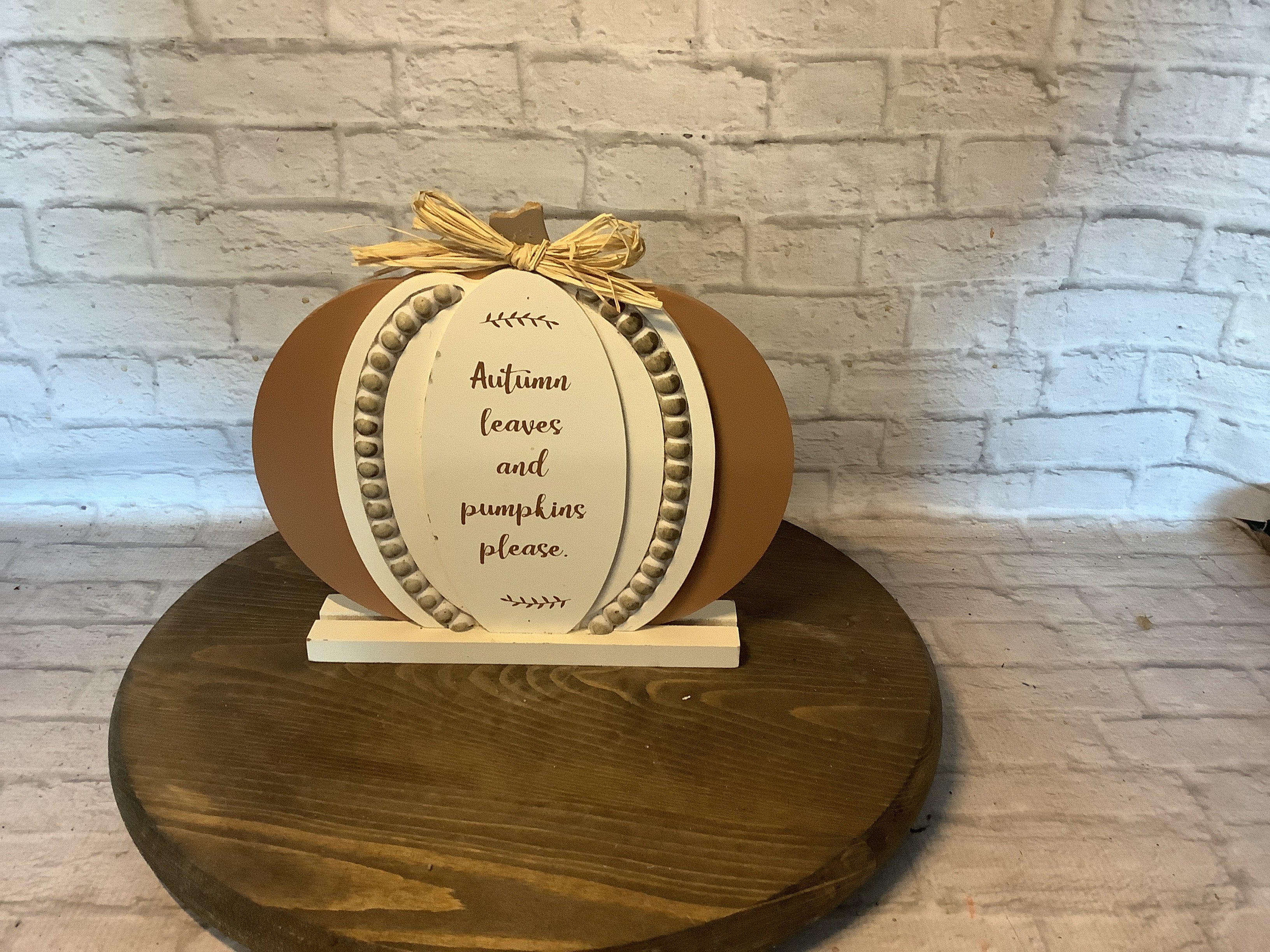 K pumpkin sign