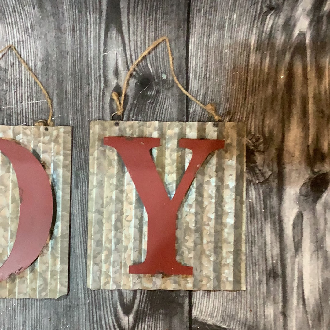 K Joy Metal Sign