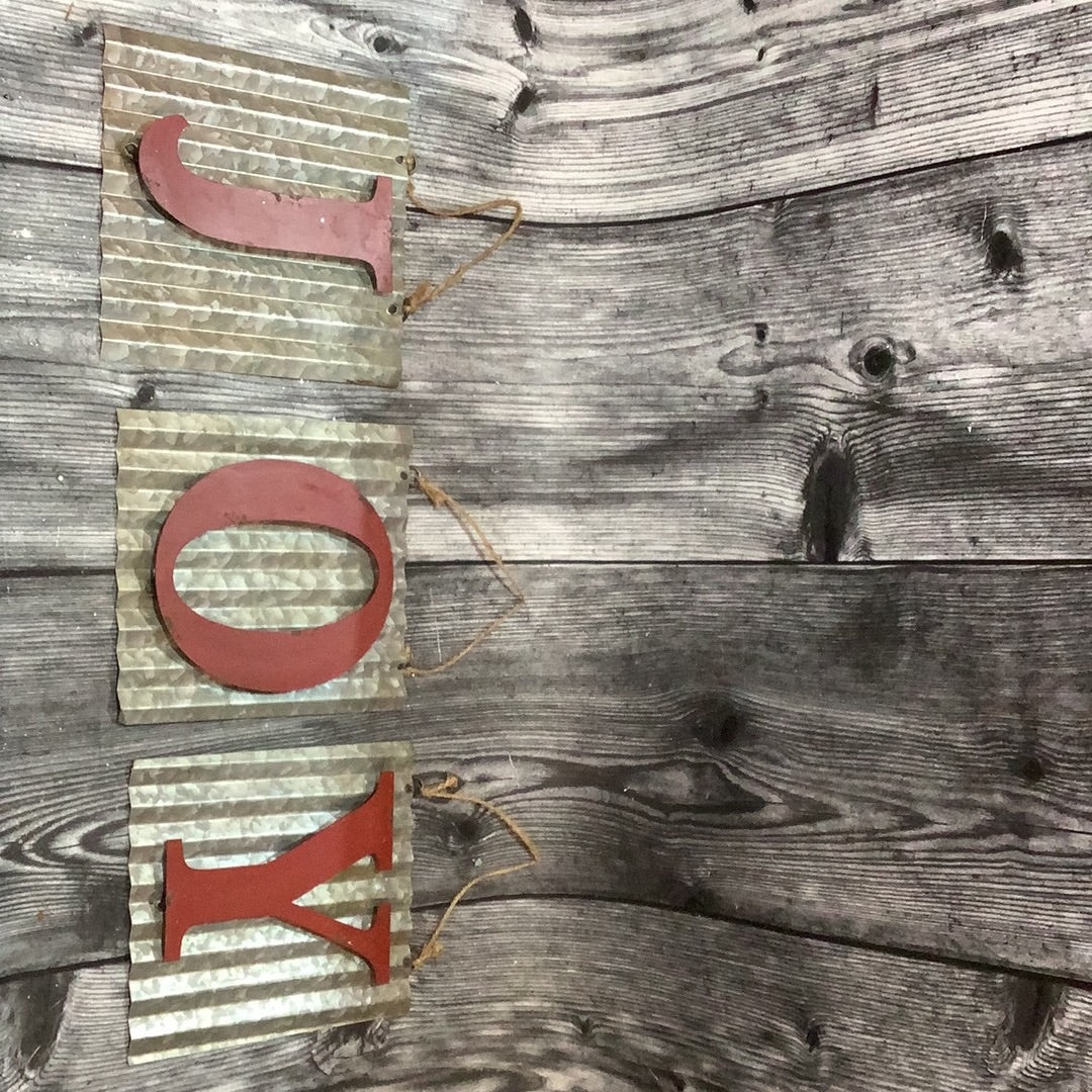 K Joy Metal Sign