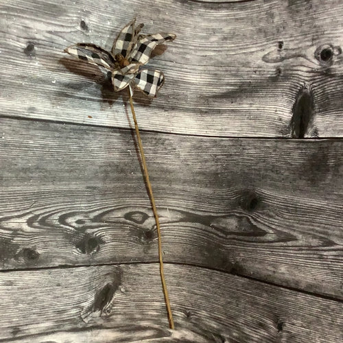 K 30” Plaid Poinsettia Stem