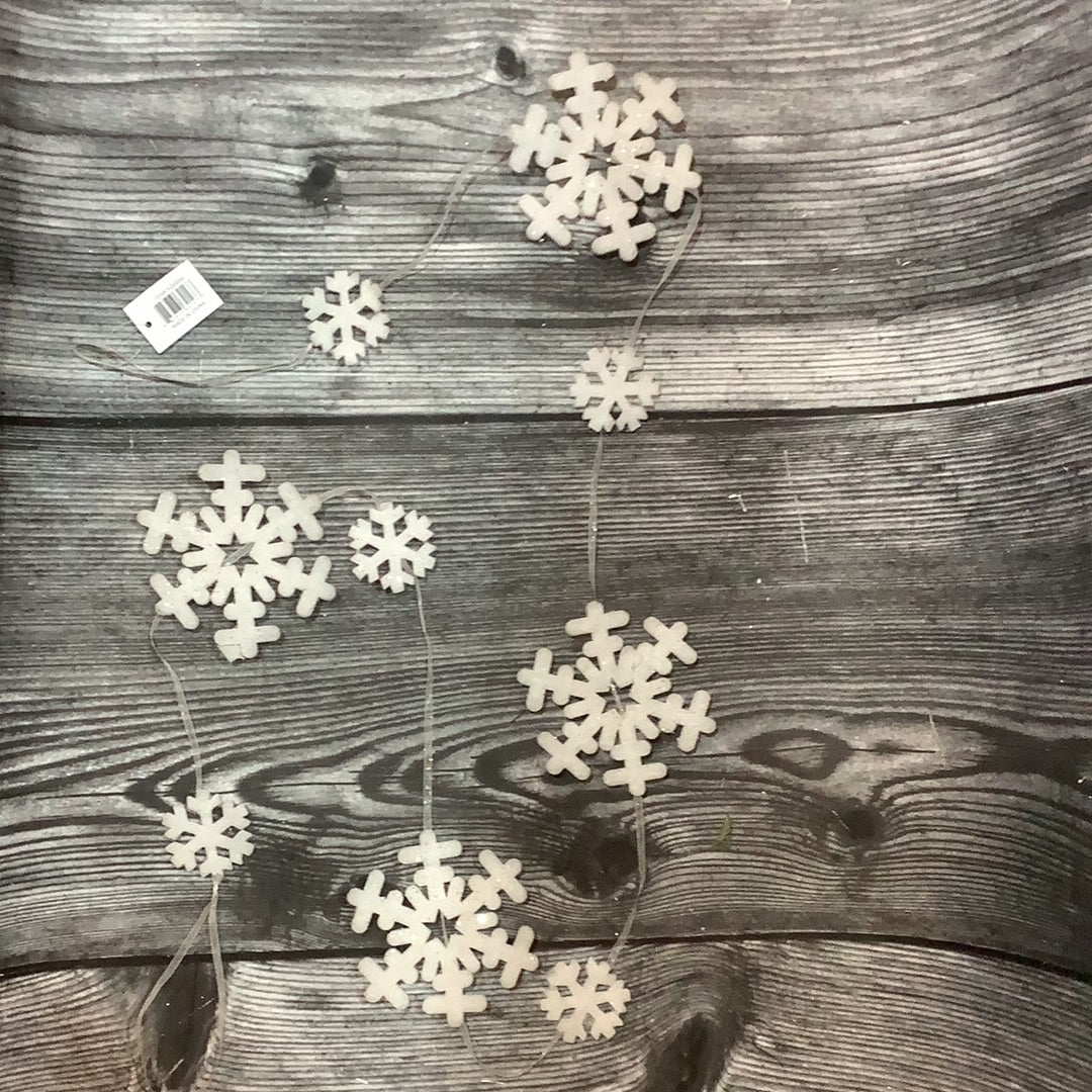 K Snowflake Ribbon Garland