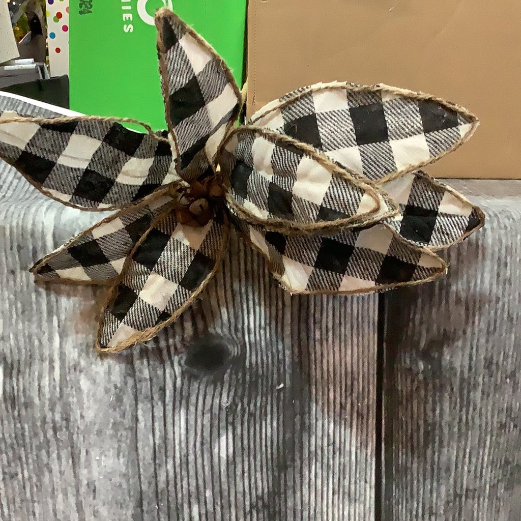 K 30” Plaid Poinsettia Stem