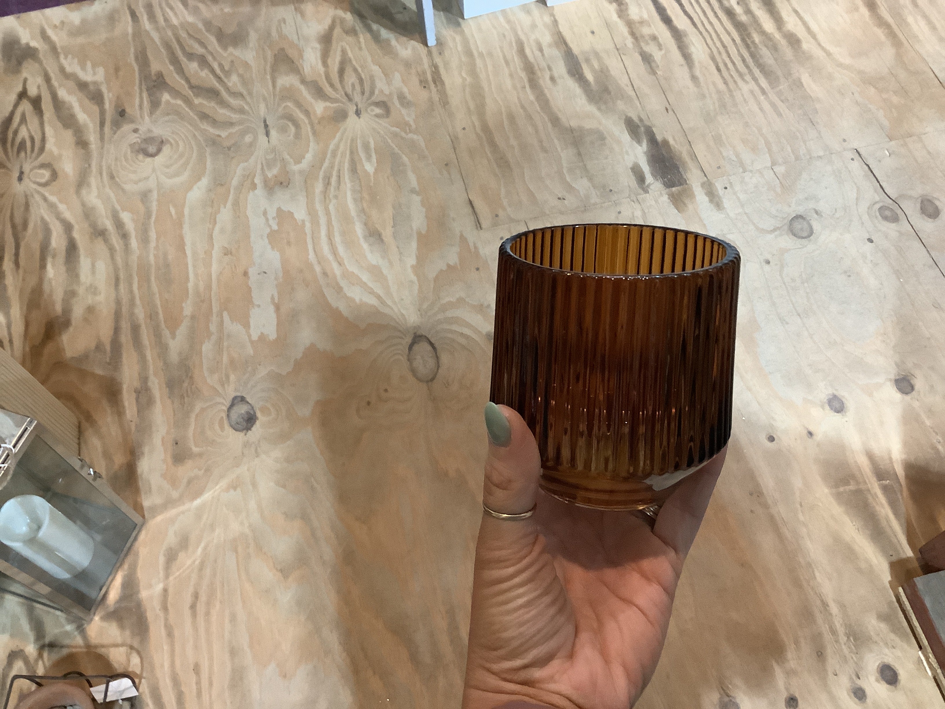 K brown glass