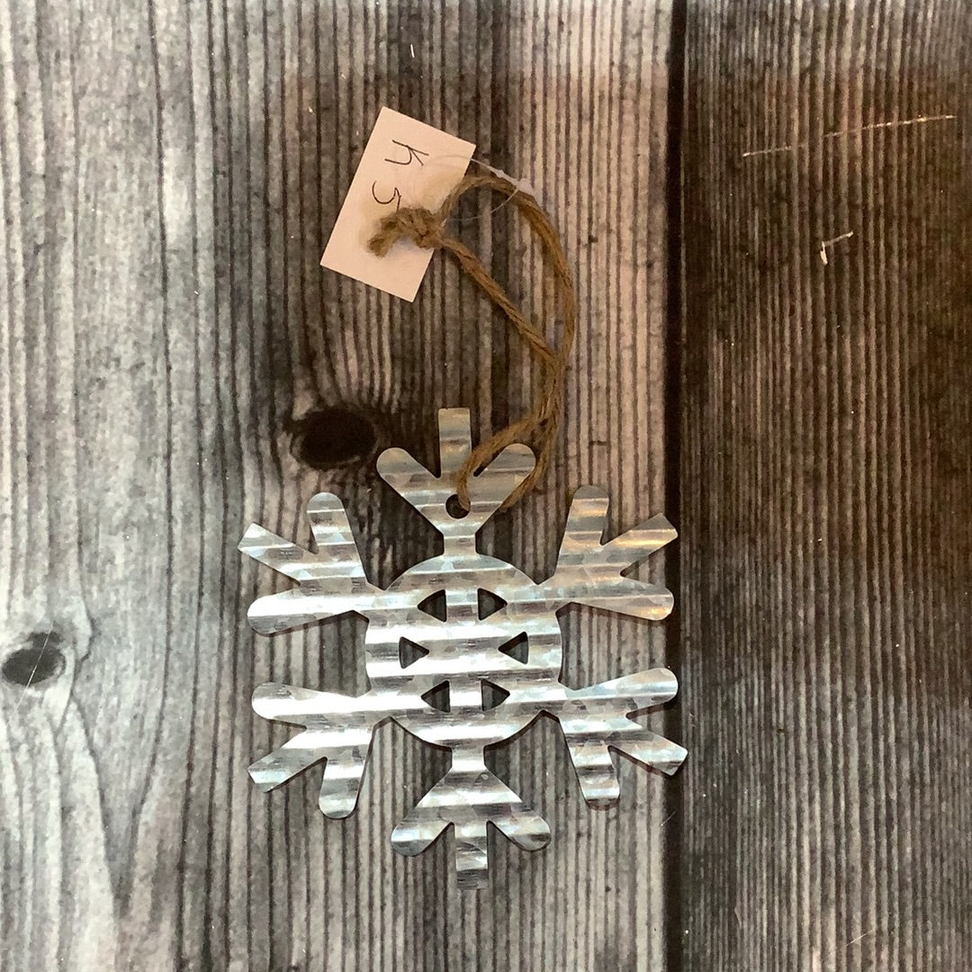 K Metal Snowflake Ornaments