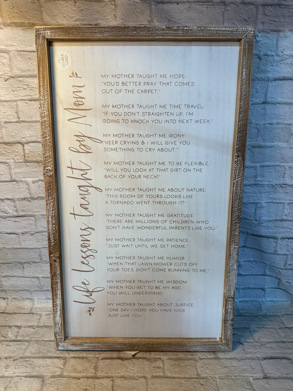 K Double Sided Mom Sign
