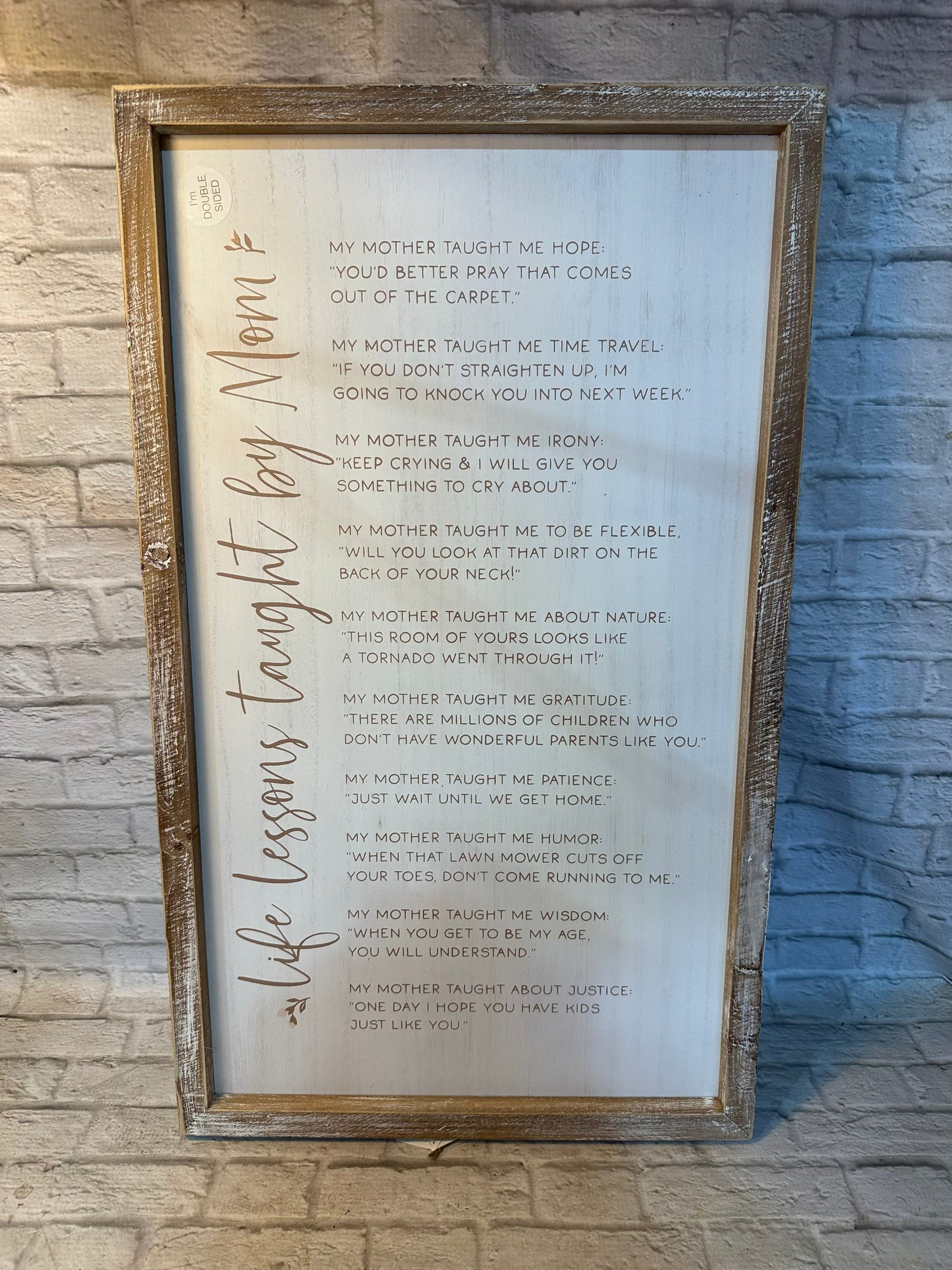 K Double Sided Mom Sign