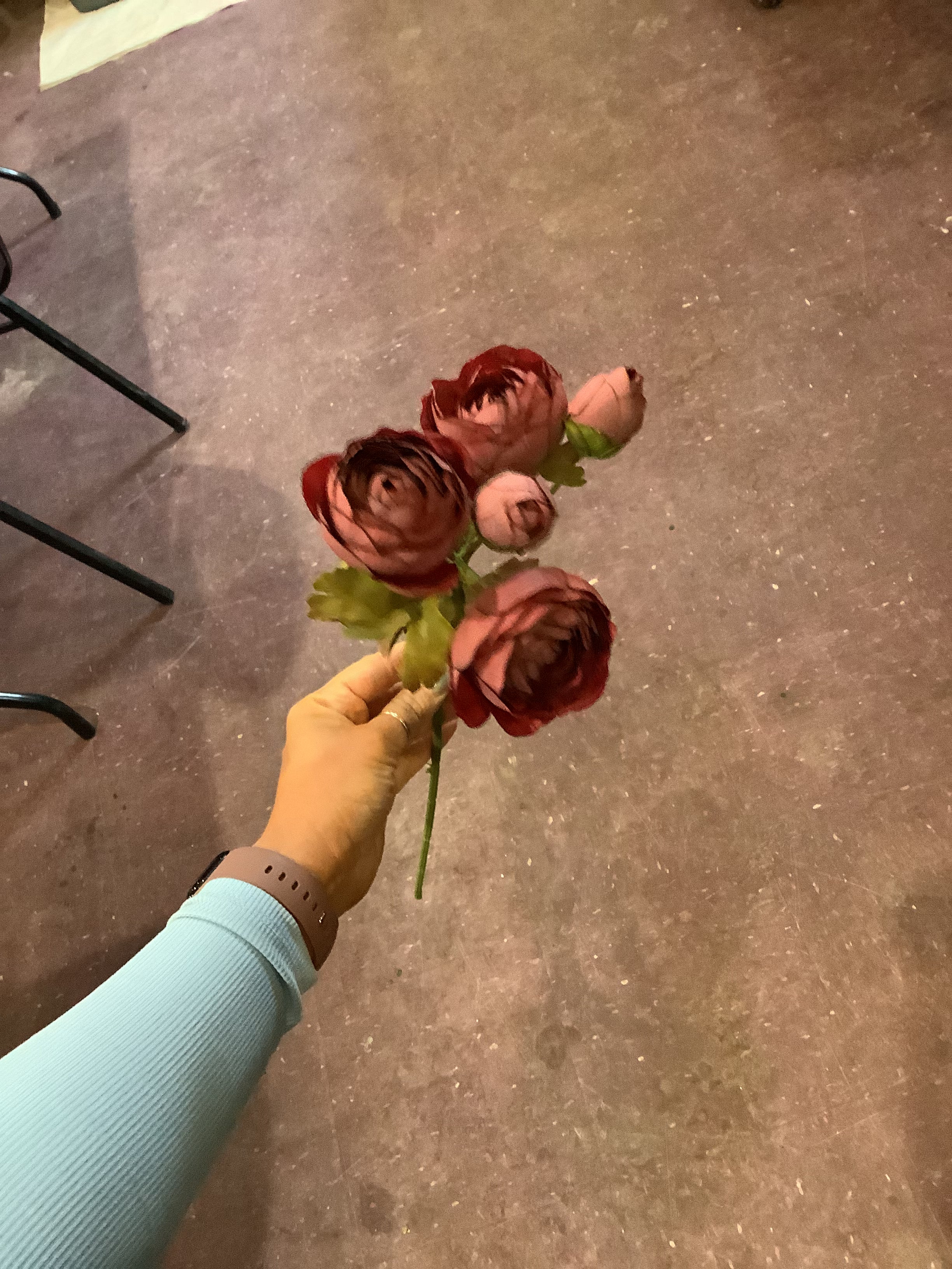 K dark red flower