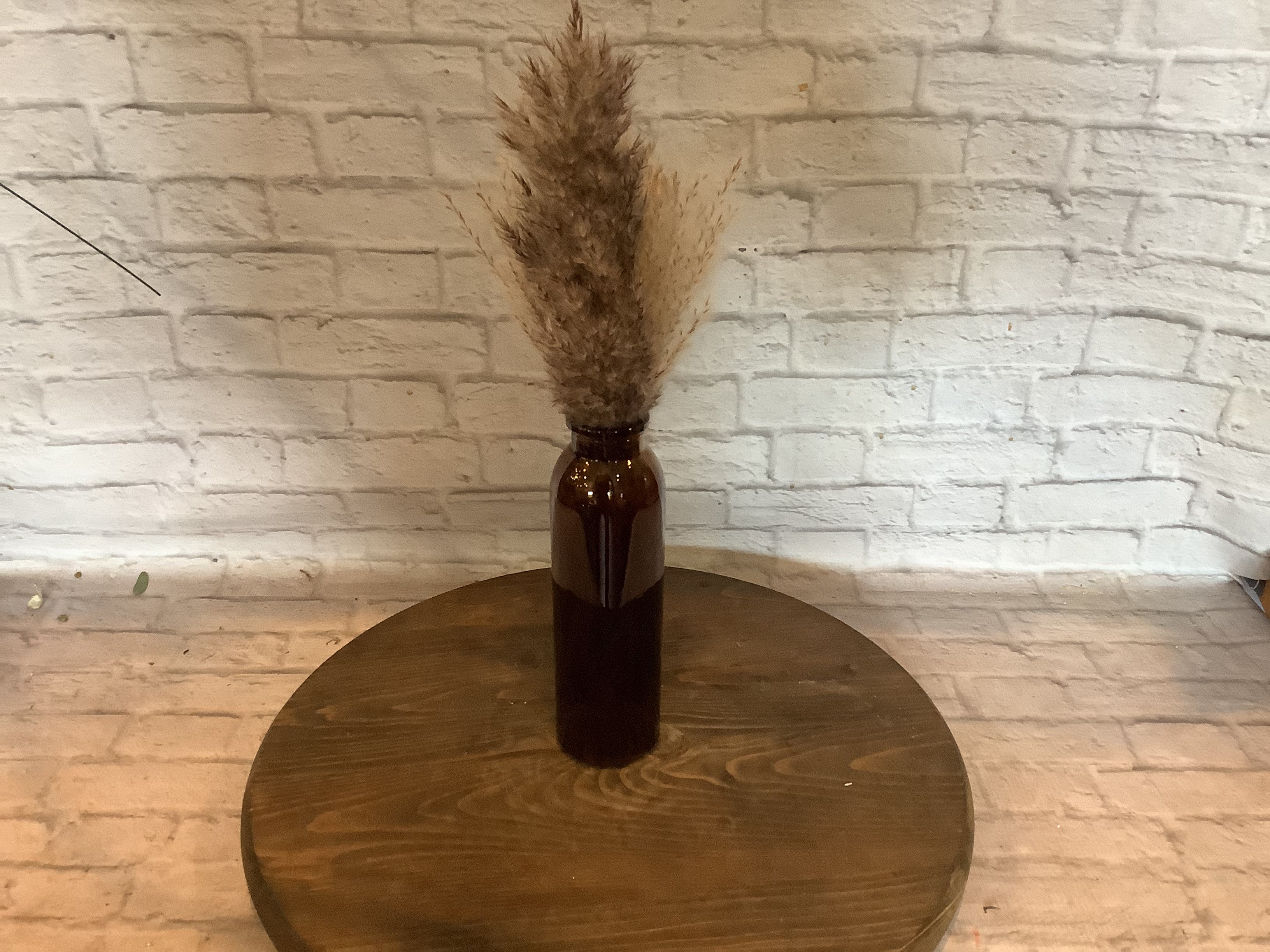 Brown Amber Bottle with pompous