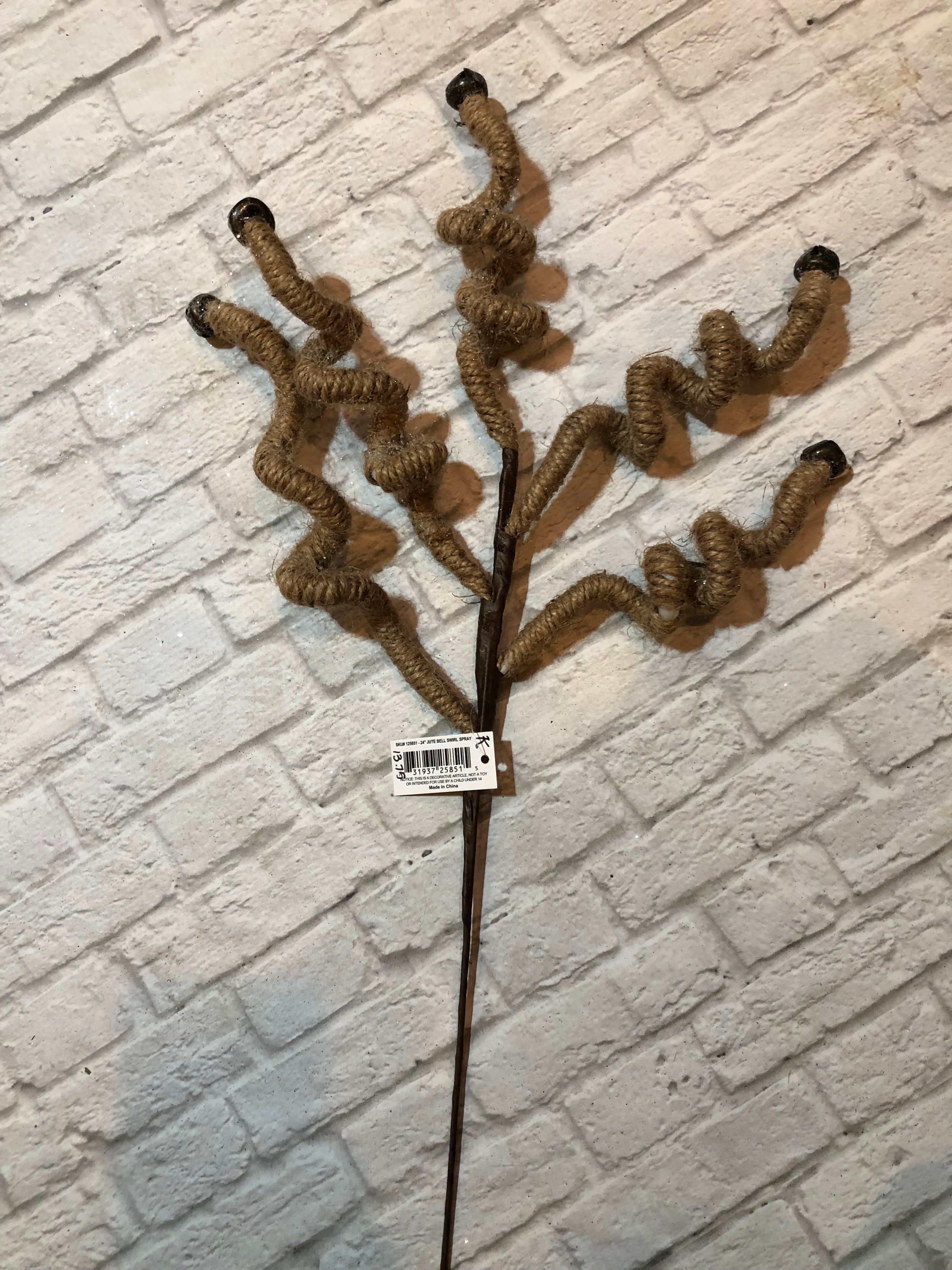 K Jute Bell Swirl Spray