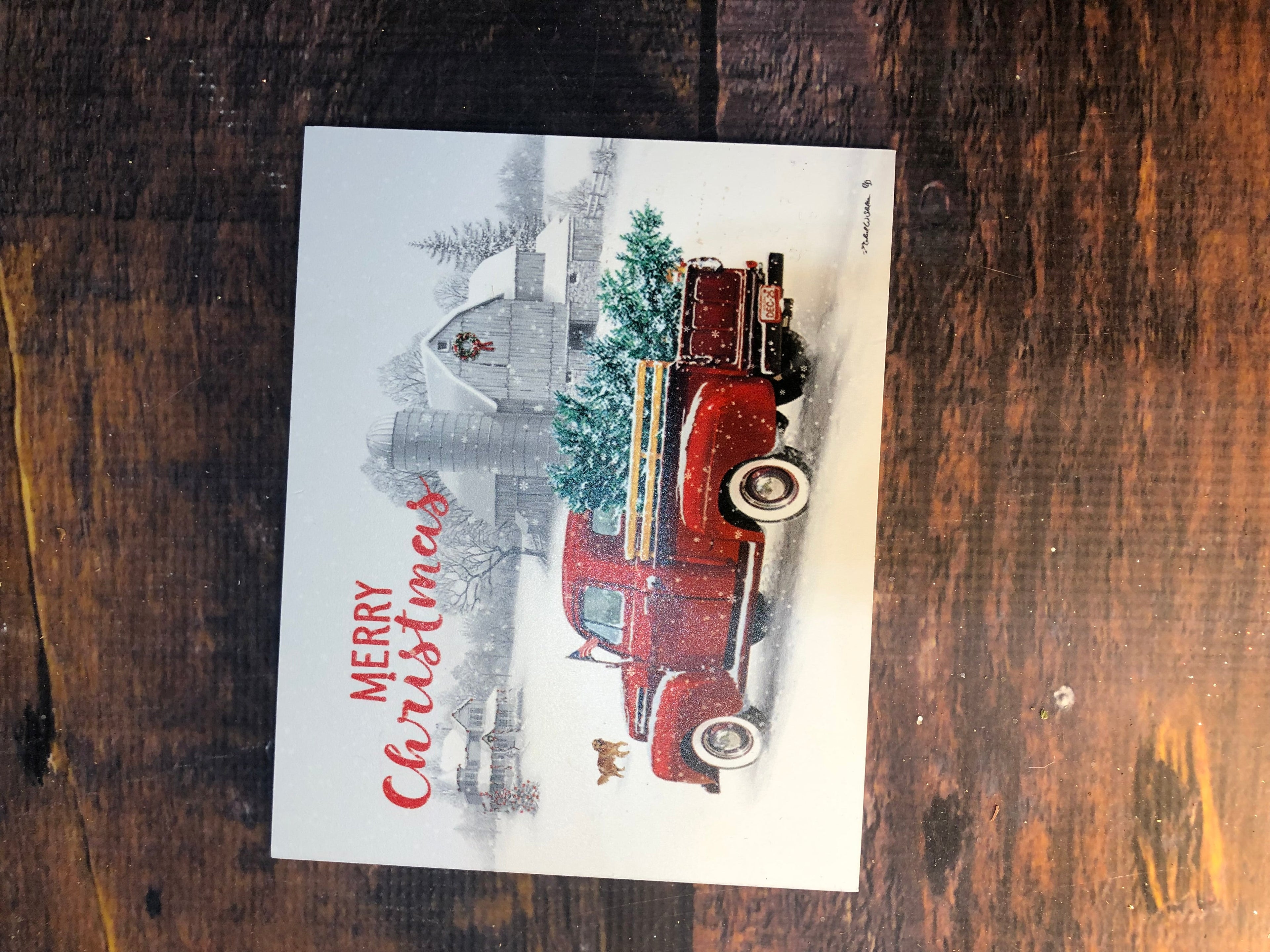 K Red Truck Plate Sign