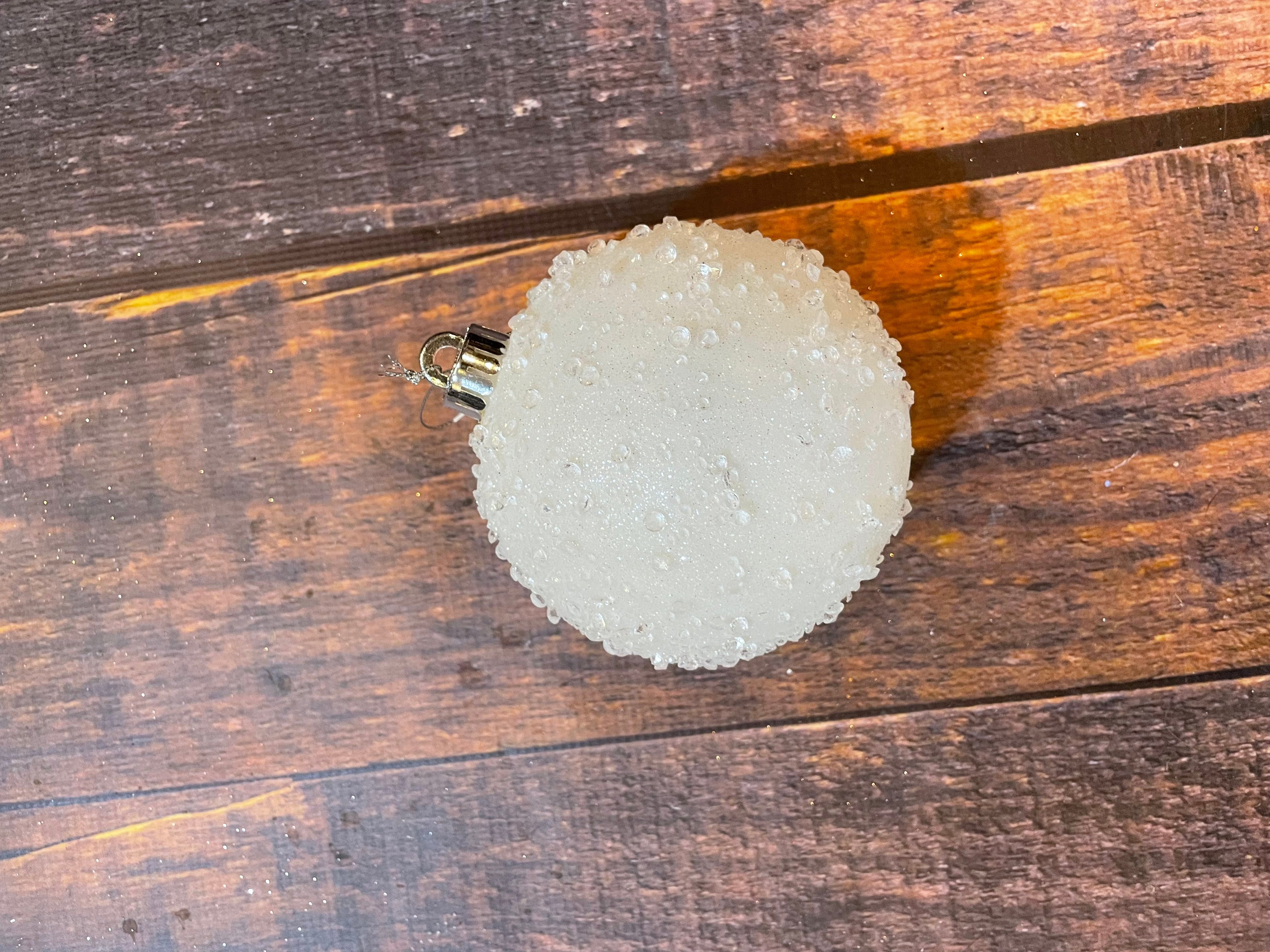 K White Sparkle Ornament