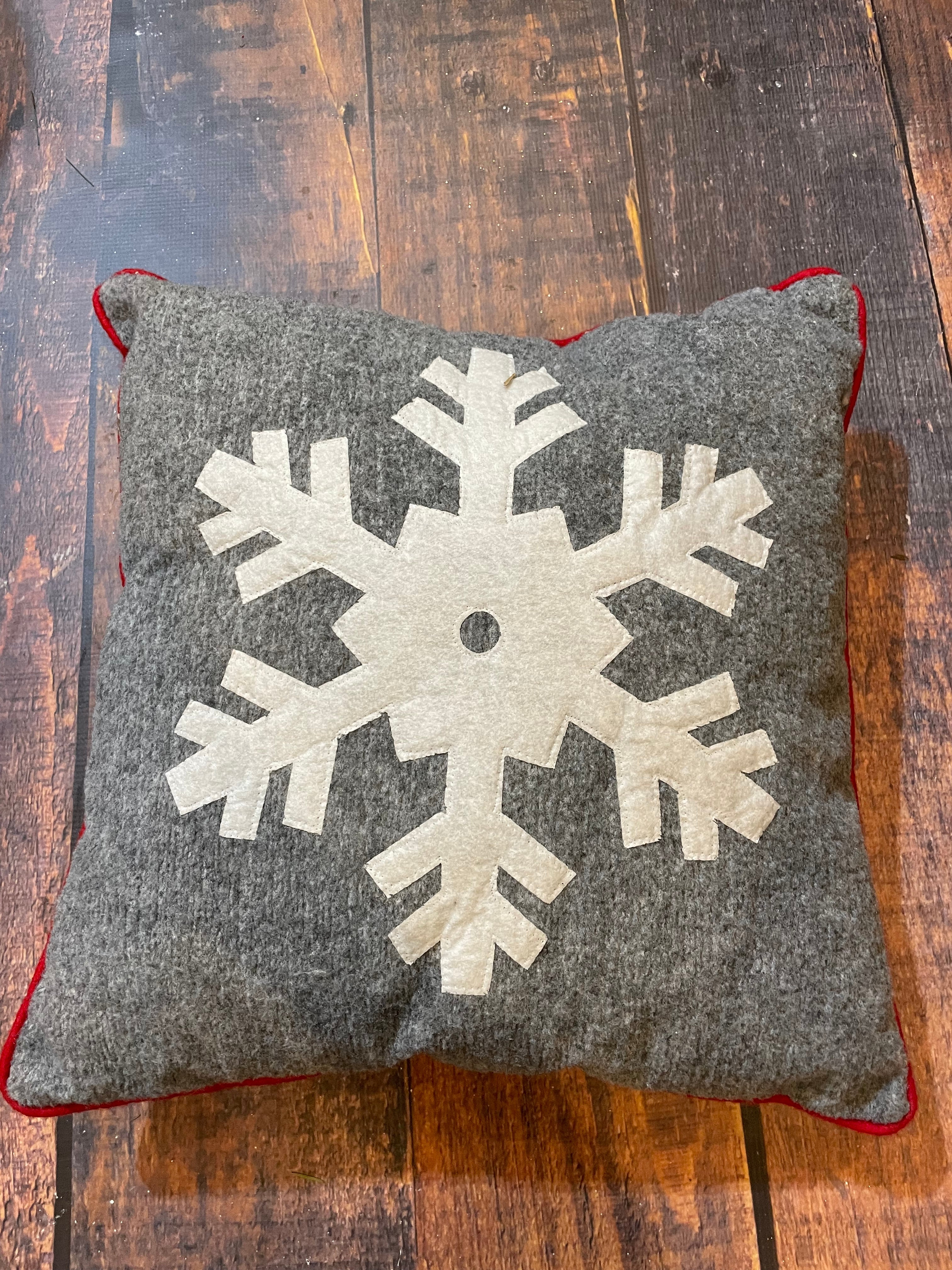 K Snowflake Pillow