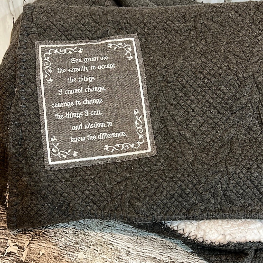 K God Grant Me the Serenity Sherpa Throw 50x60
