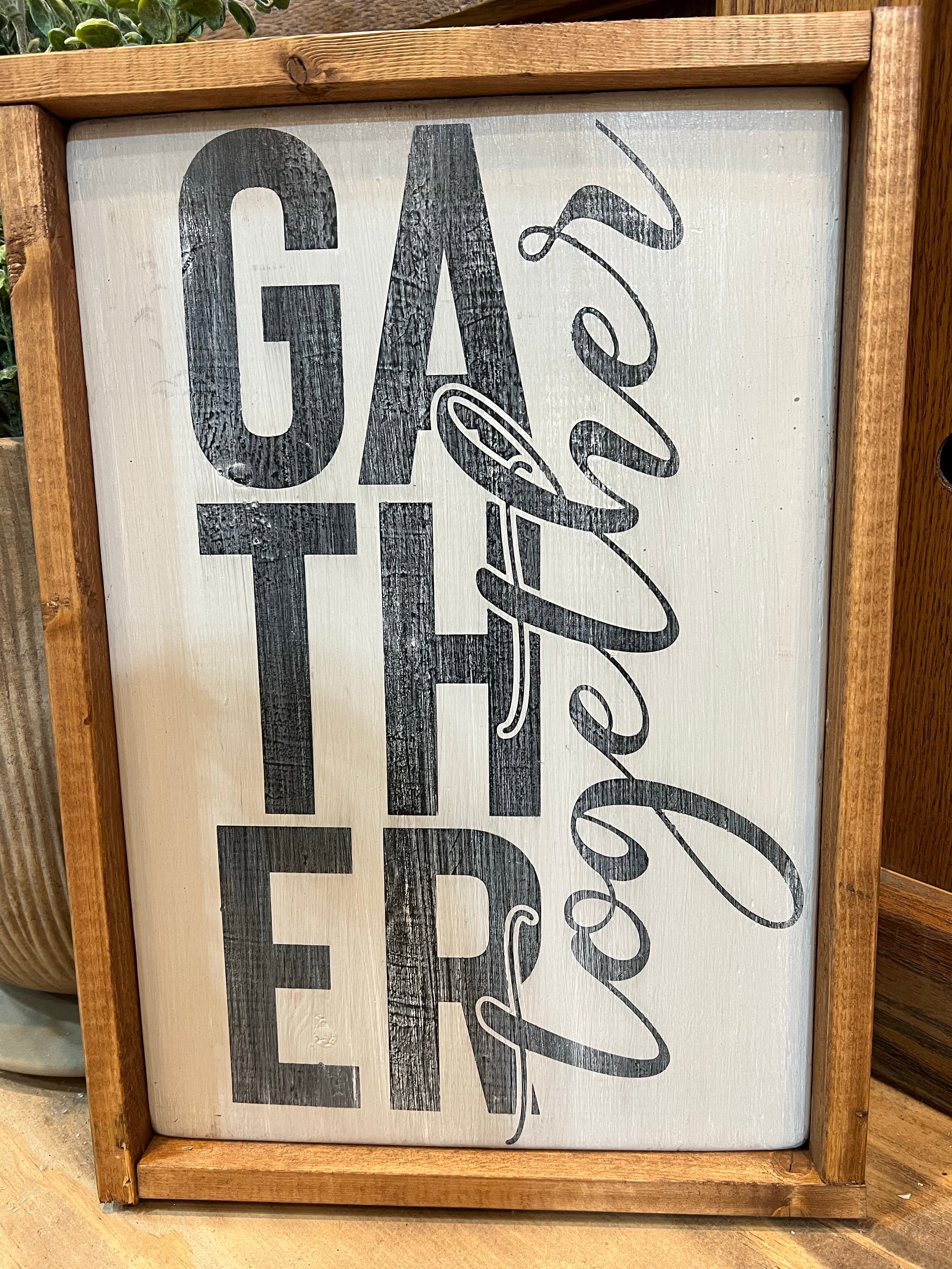 K Gather together sign