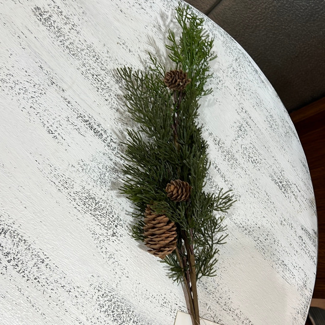 K 20” Cedar Pick with Pinecones