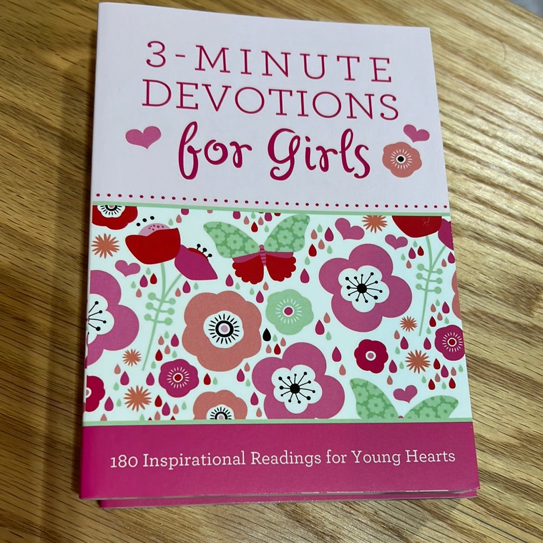 K 3-Minute Devotions for Girls Book