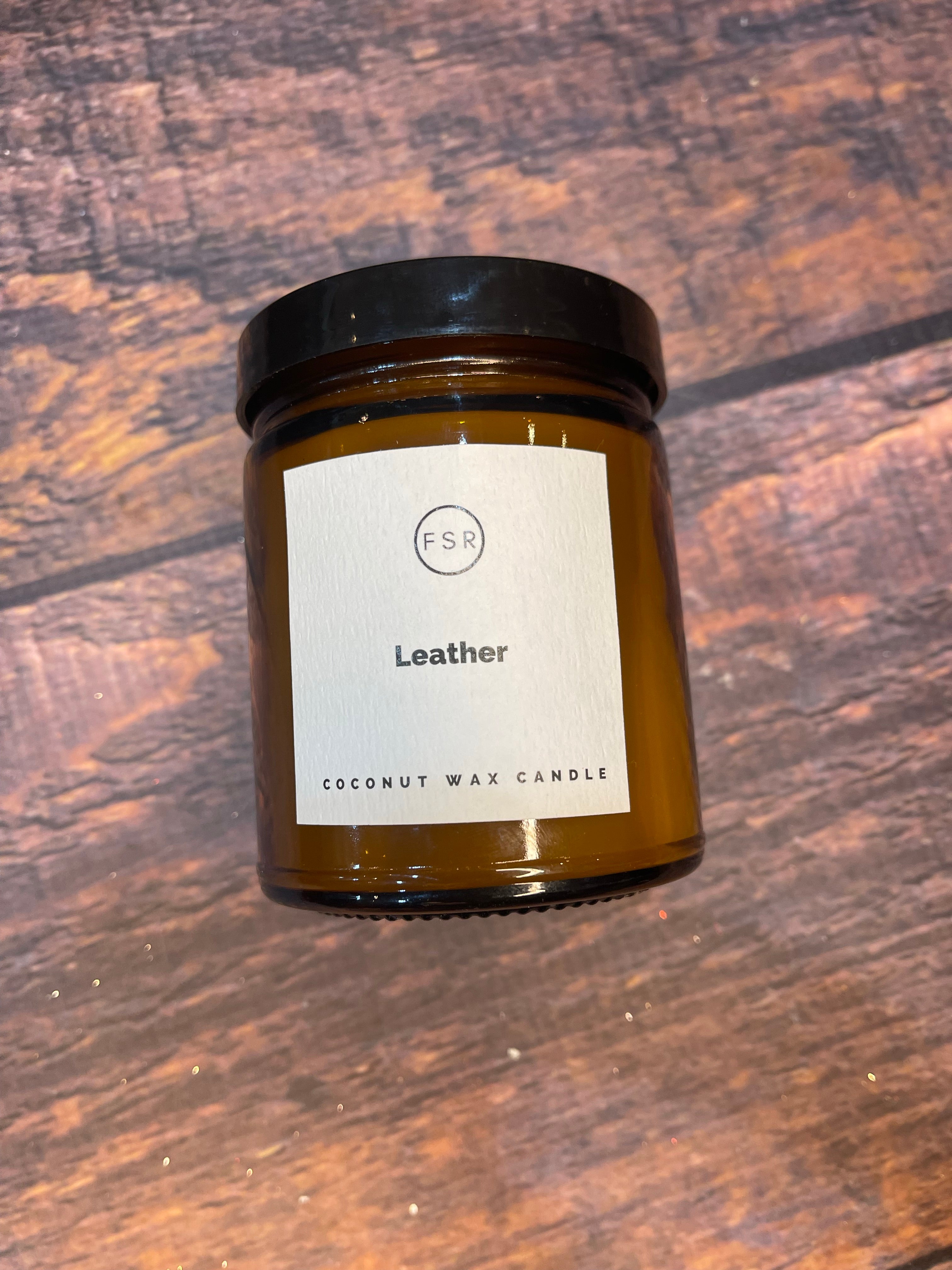 K Large Leather Candle